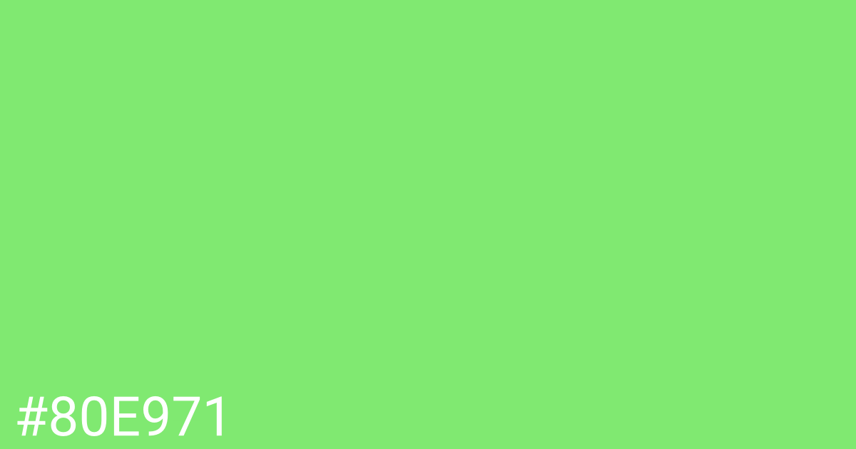 Hex color #80e971 graphic