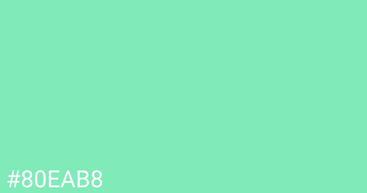 Hex color #80eab8 graphic