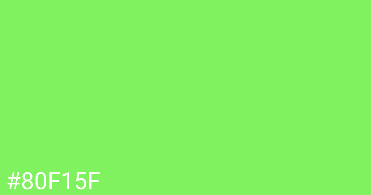 Hex color #80f15f graphic