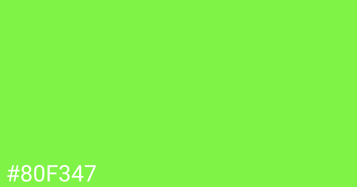 Hex color #80f347 graphic