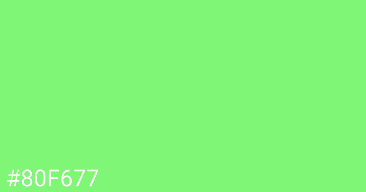 Hex color #80f677 graphic