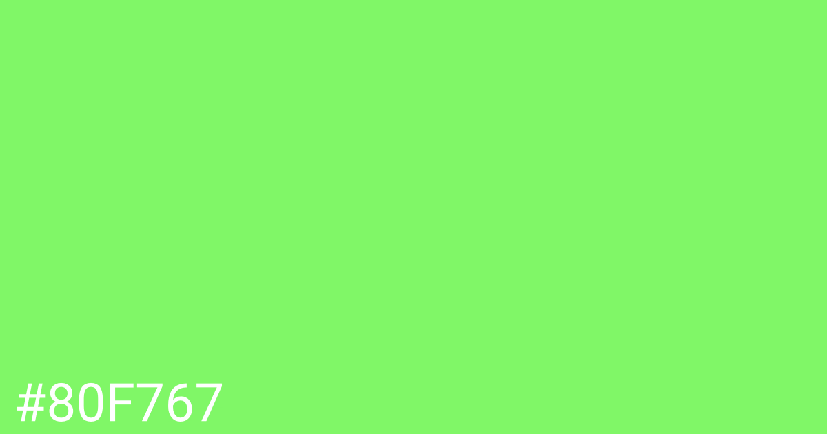 Hex color #80f767 graphic