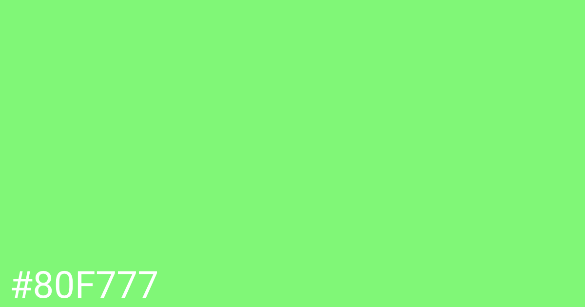 Hex color #80f777 graphic