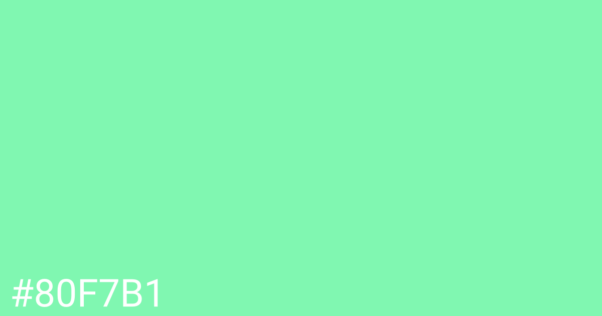 Hex color #80f7b1 graphic
