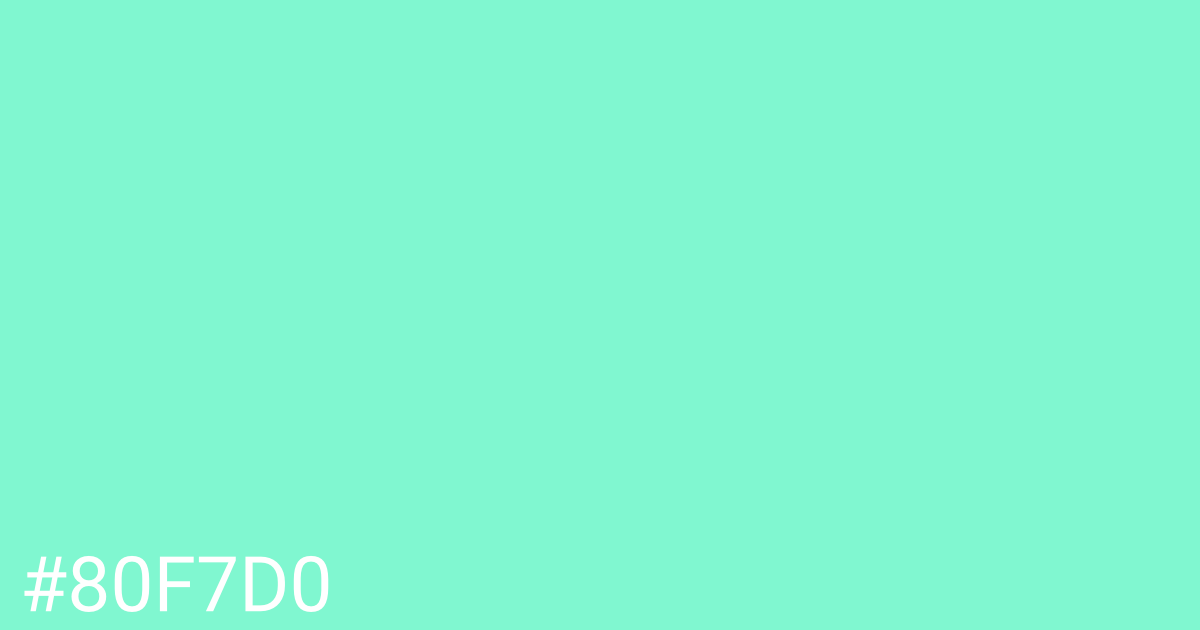 Hex color #80f7d0 graphic