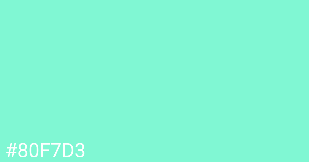 Hex color #80f7d3 graphic