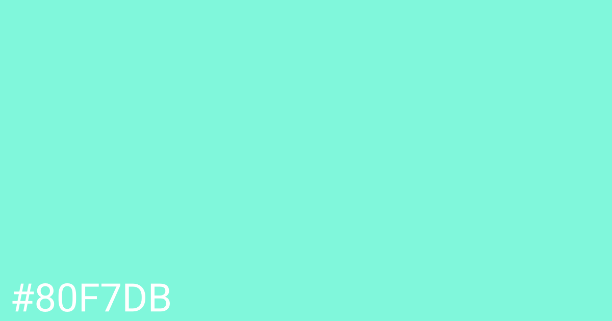 Hex color #80f7db graphic