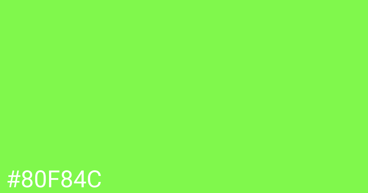 Hex color #80f84c graphic