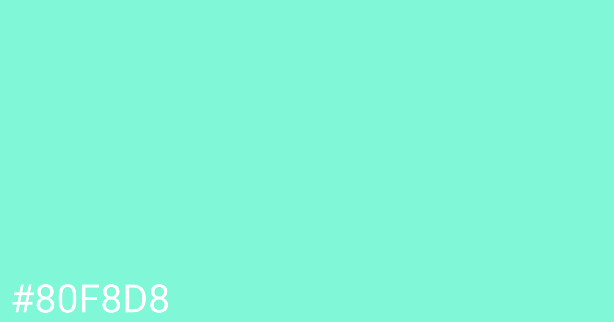 Hex color #80f8d8 graphic