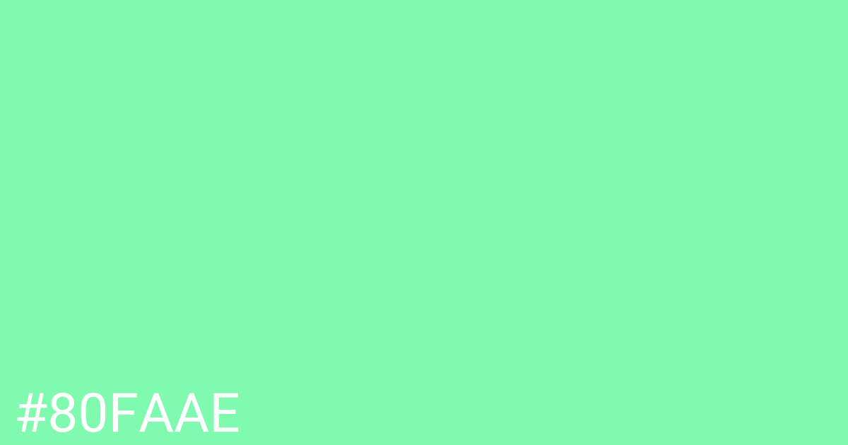 Hex color #80faae graphic