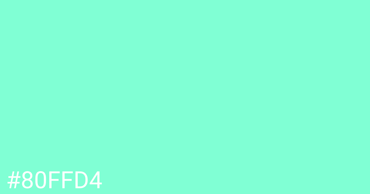 Hex color #80ffd4 graphic