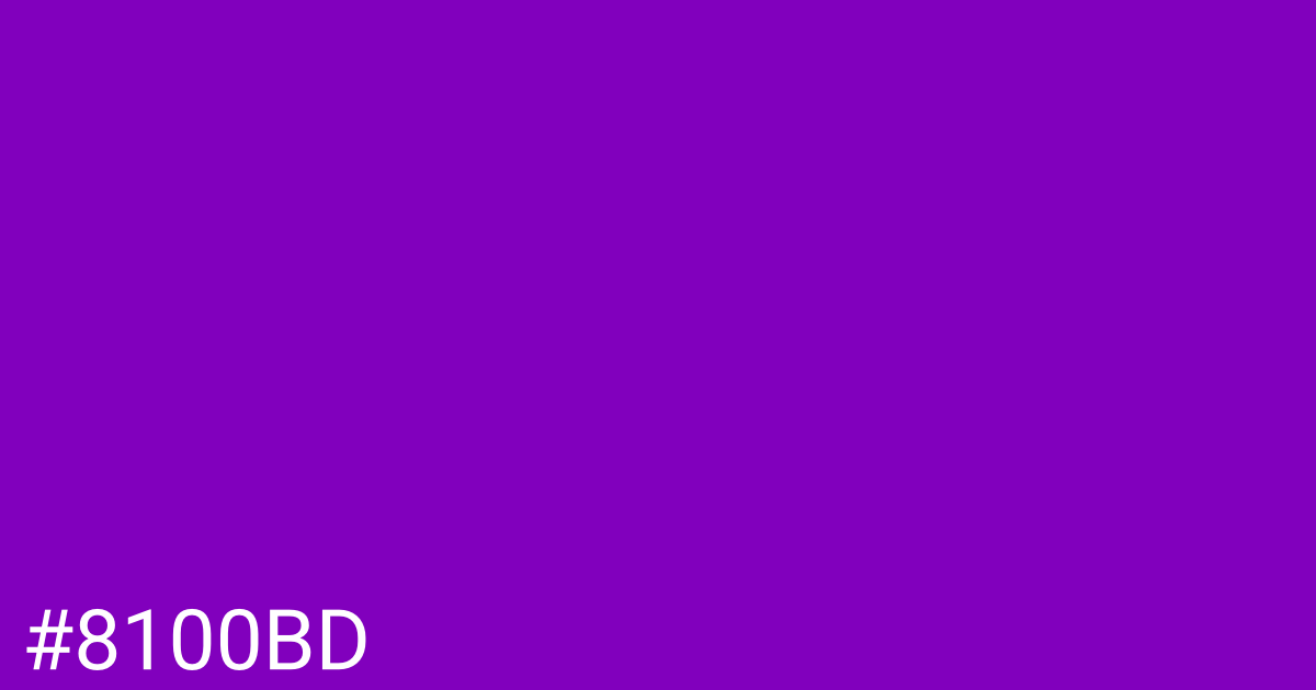 Hex color #8100bd graphic