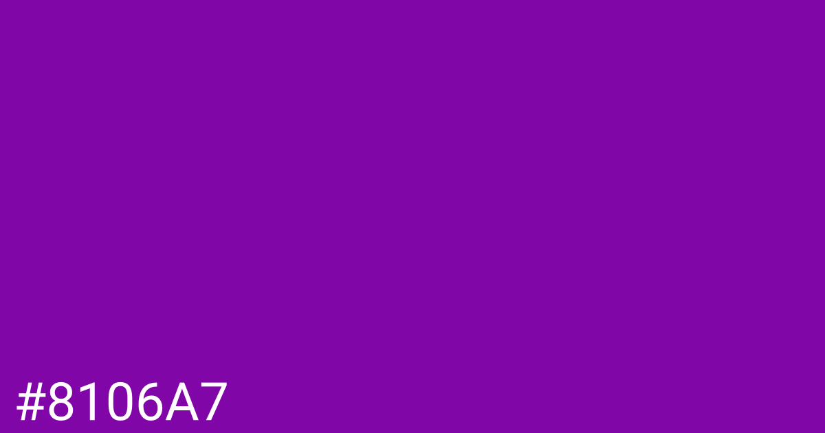 Hex color #8106a7 graphic