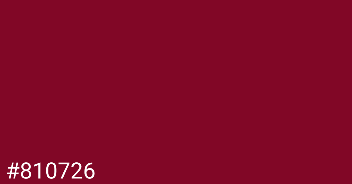 Hex color #810726 graphic