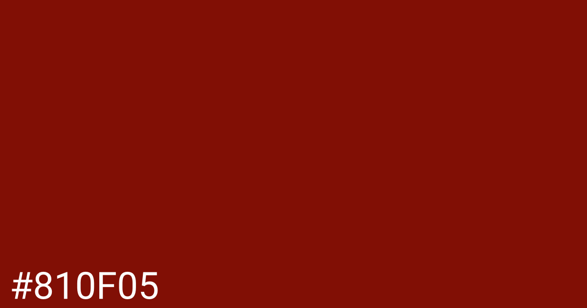 Hex color #810f05 graphic