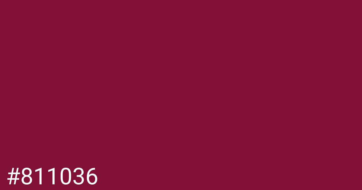 Hex color #811036 graphic