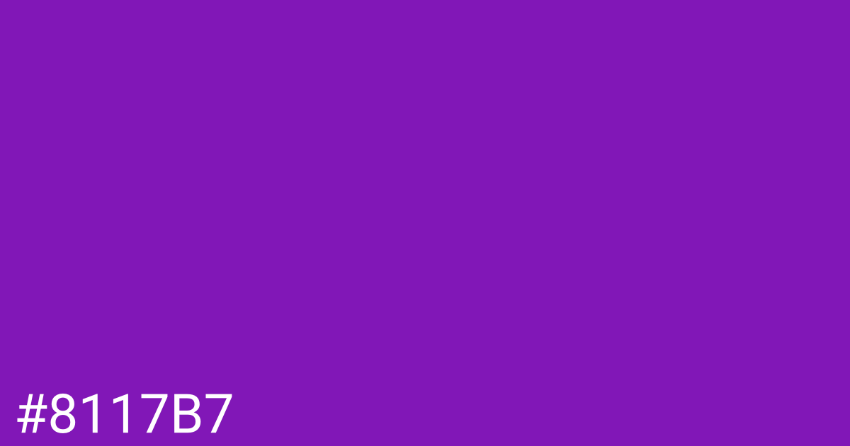 Hex color #8117b7 graphic