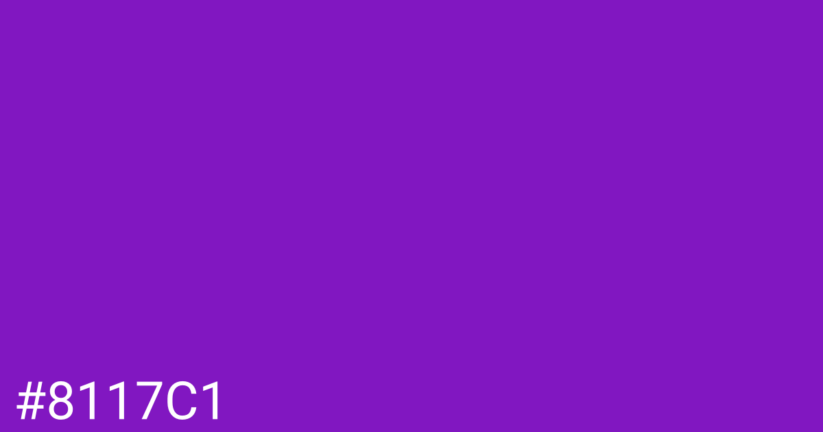 Hex color #8117c1 graphic