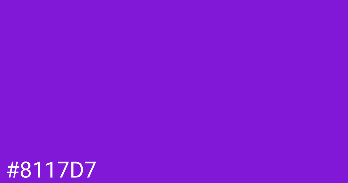 Hex color #8117d7 graphic