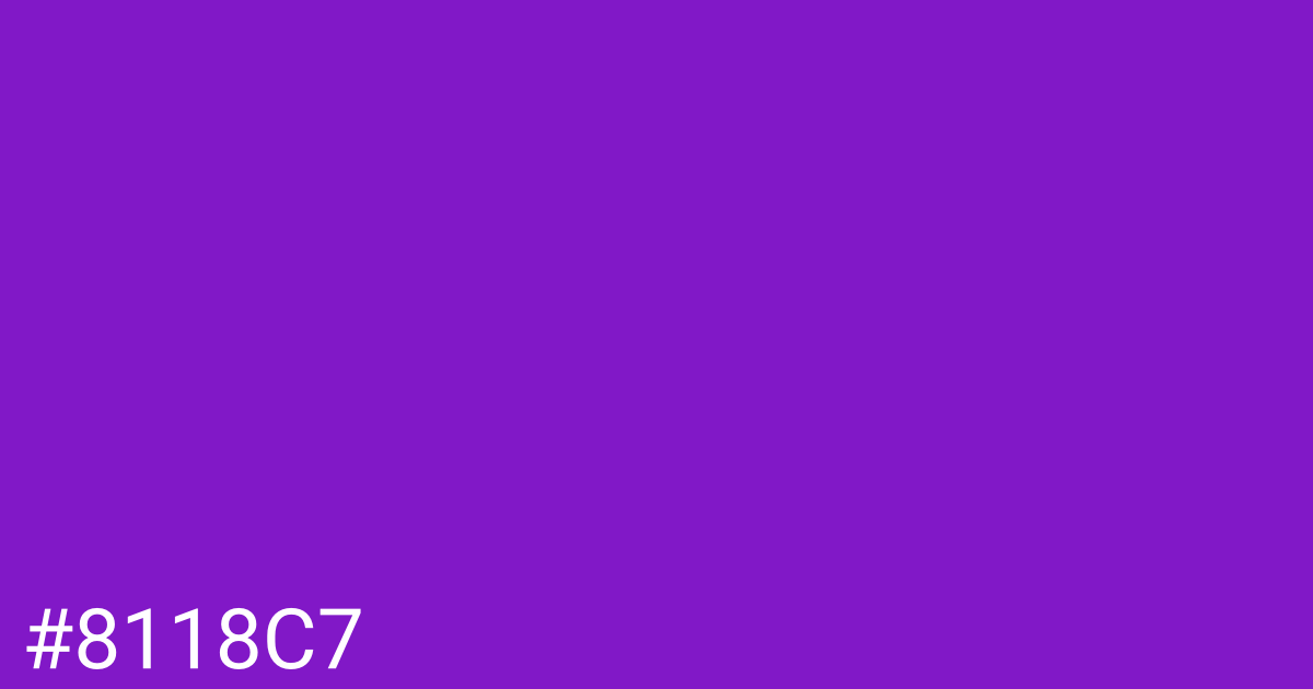 Hex color #8118c7 graphic