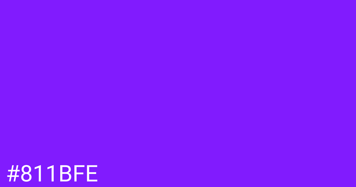 Hex color #811bfe graphic
