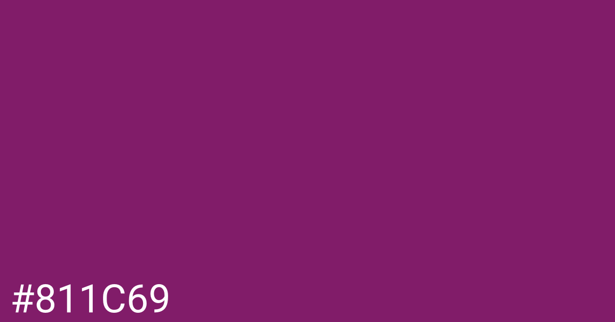 Hex color #811c69 graphic