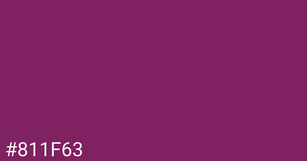 Hex color #811f63 graphic