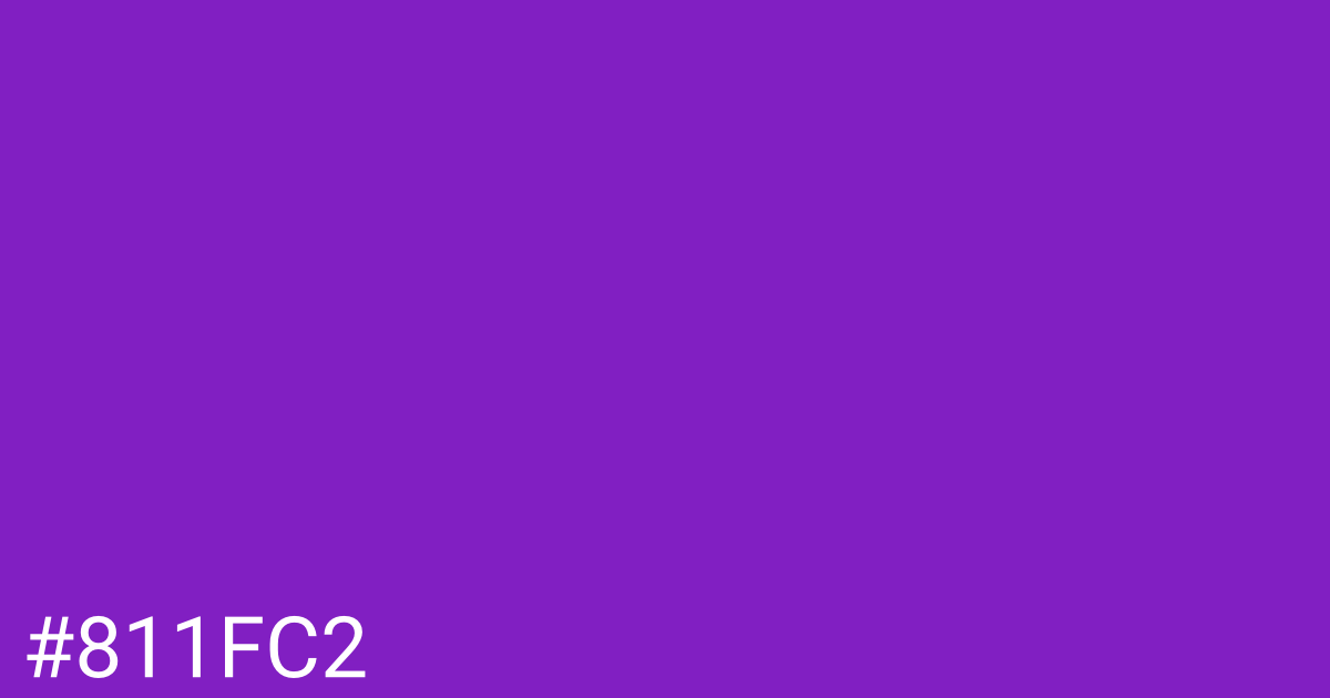 Hex color #811fc2 graphic