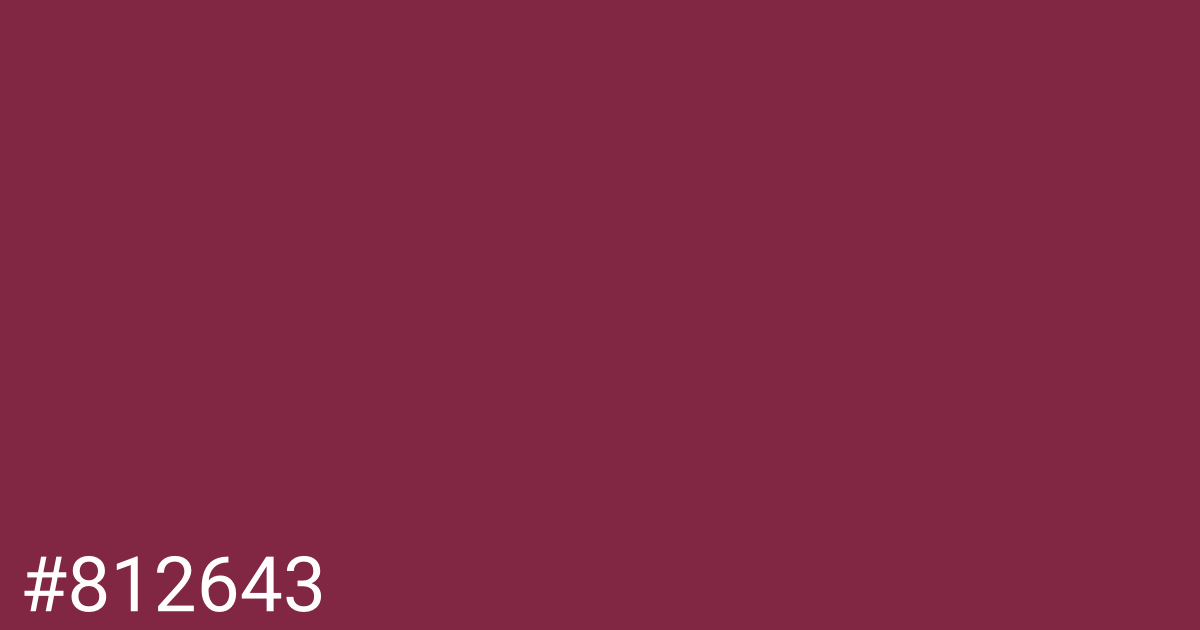 Hex color #812643 graphic