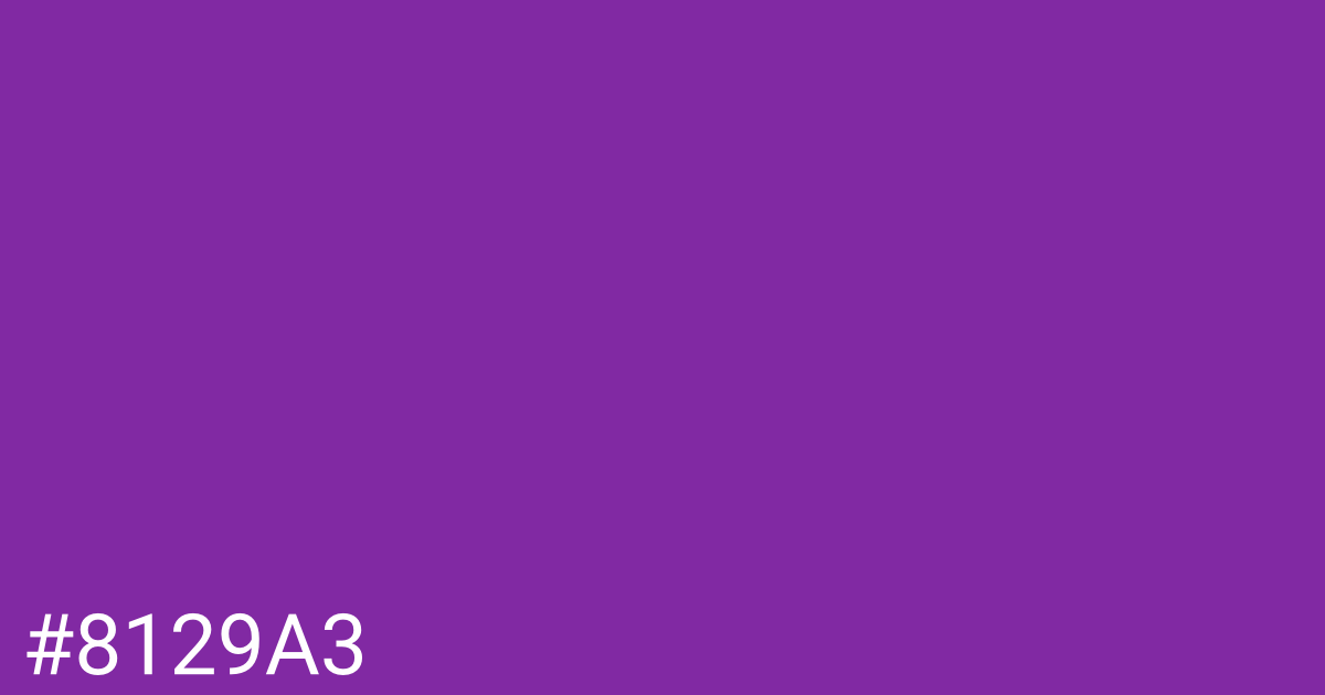 Hex color #8129a3 graphic