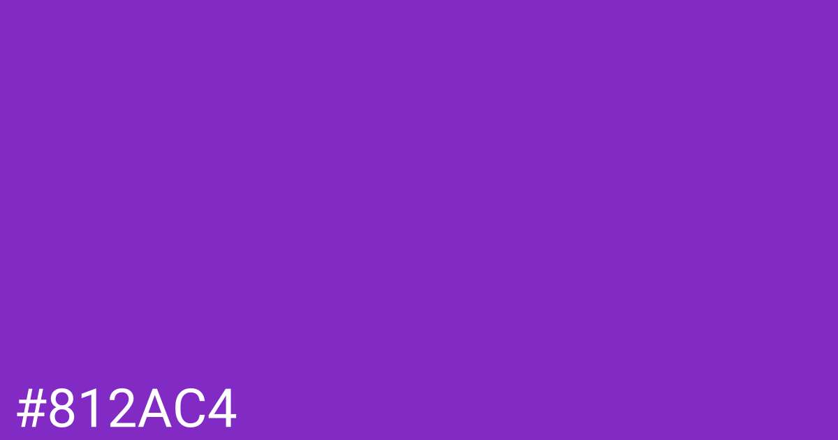 Hex color #812ac4 graphic