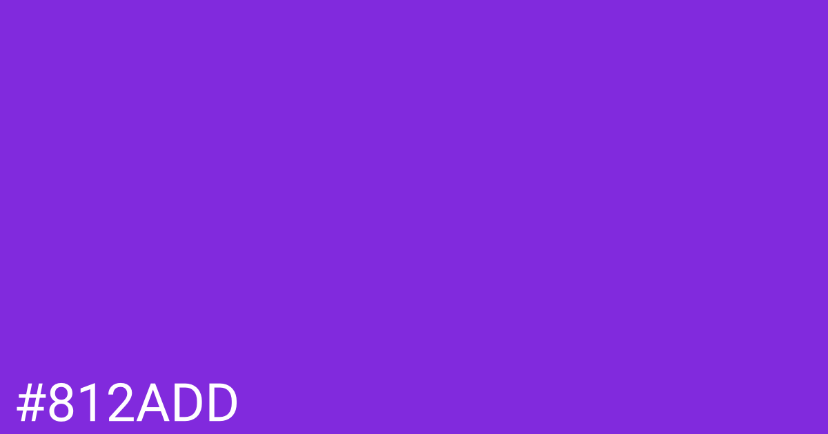 Hex color #812add graphic