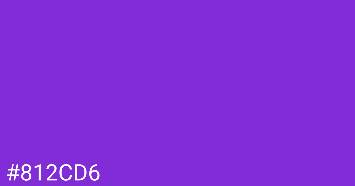 Hex color #812cd6 graphic