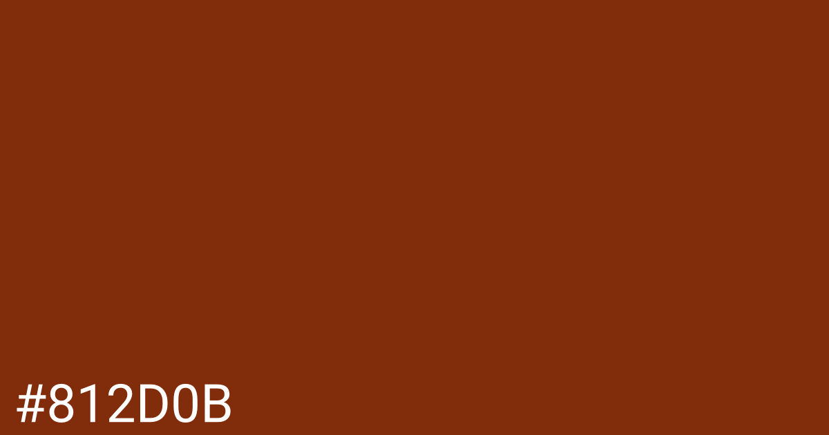 Hex color #812d0b graphic