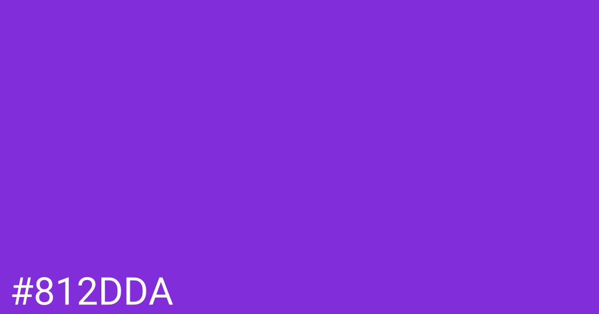 Hex color #812dda graphic