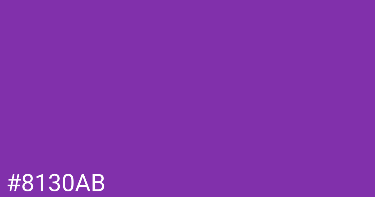 Hex color #8130ab graphic