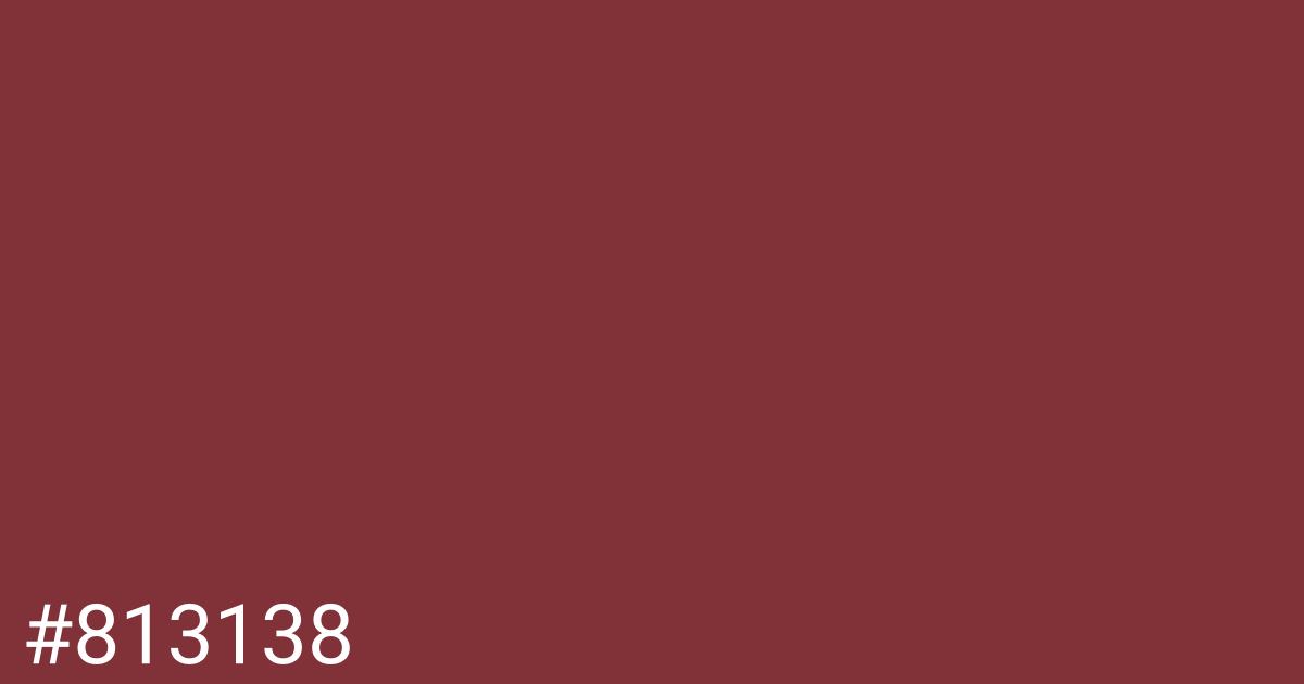 Hex color #813138 graphic