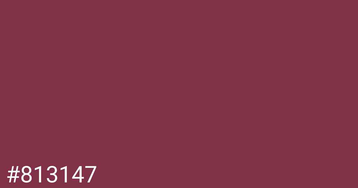 Hex color #813147 graphic