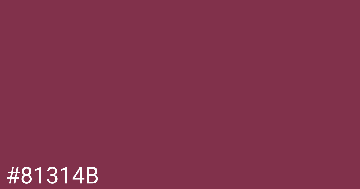 Hex color #81314b graphic