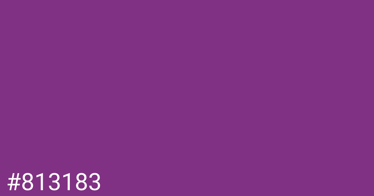 Hex color #813183 graphic