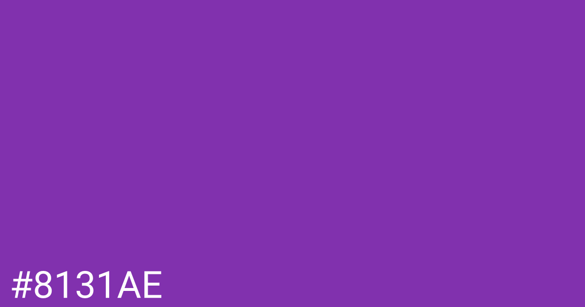 Hex color #8131ae graphic