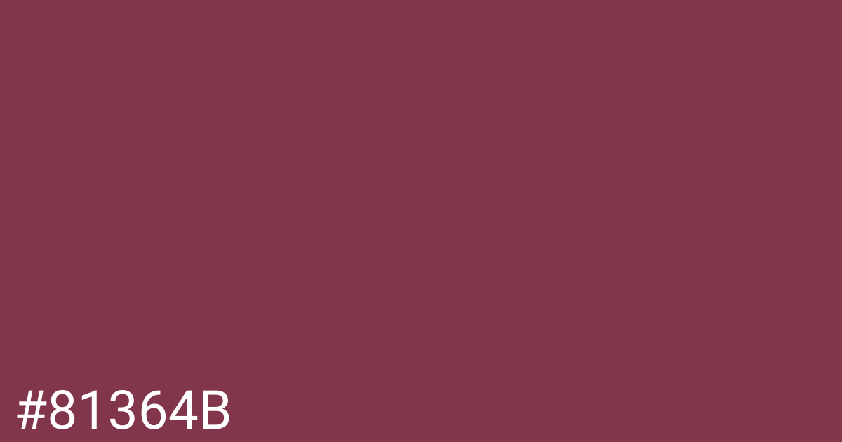 Hex color #81364b graphic