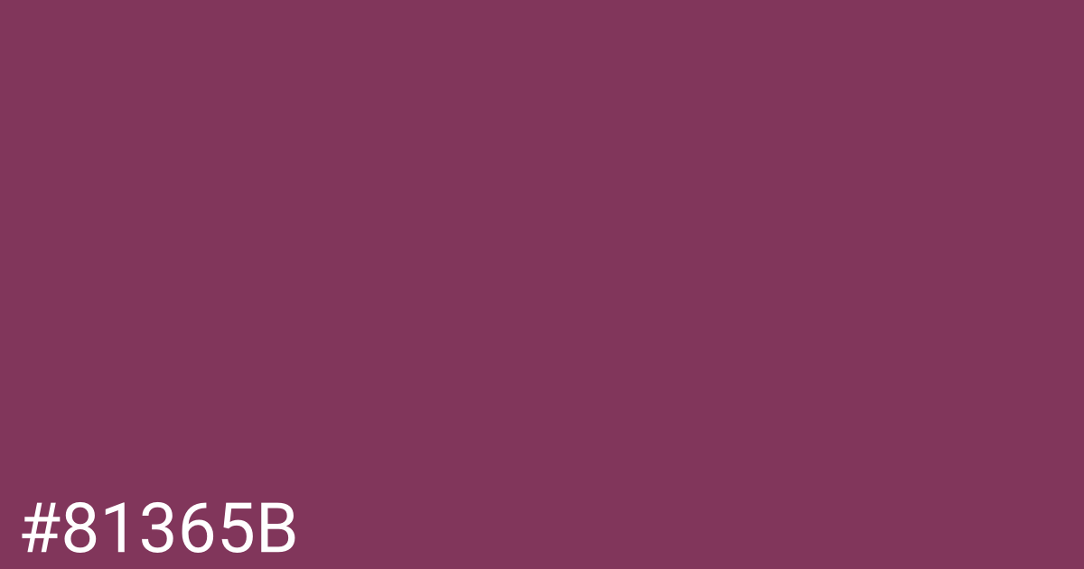 Hex color #81365b graphic