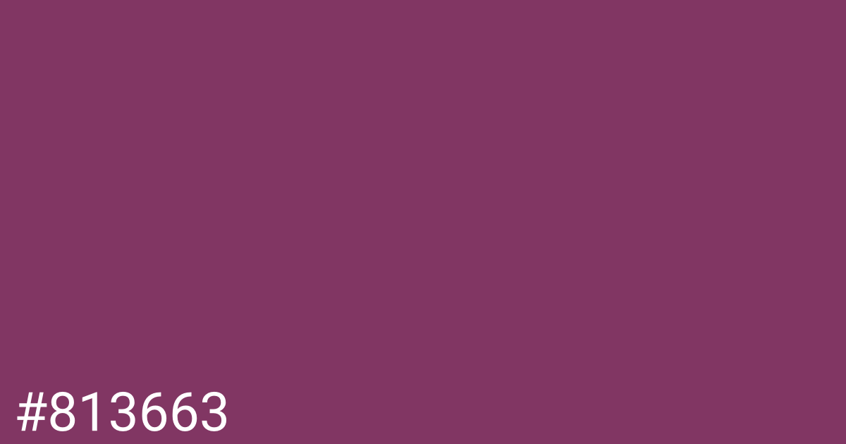 Hex color #813663 graphic