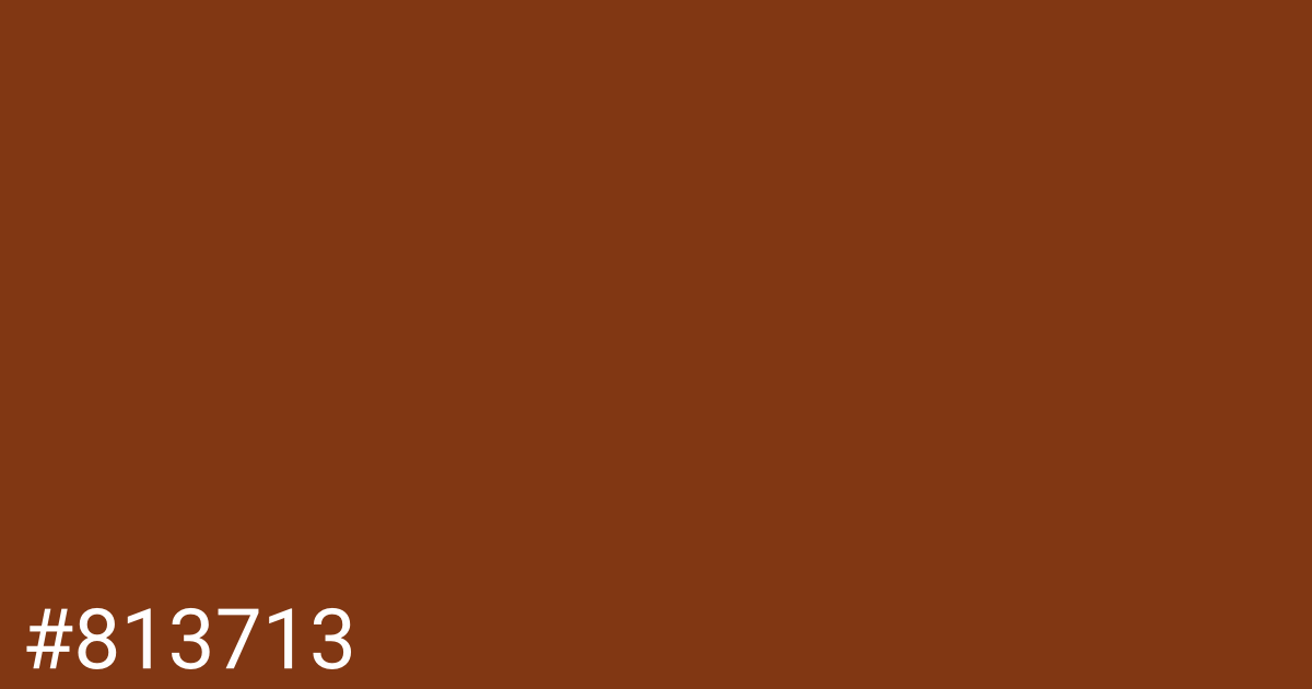 Hex color #813713 graphic