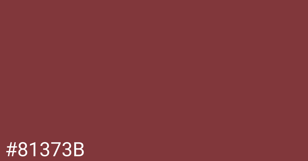 Hex color #81373b graphic