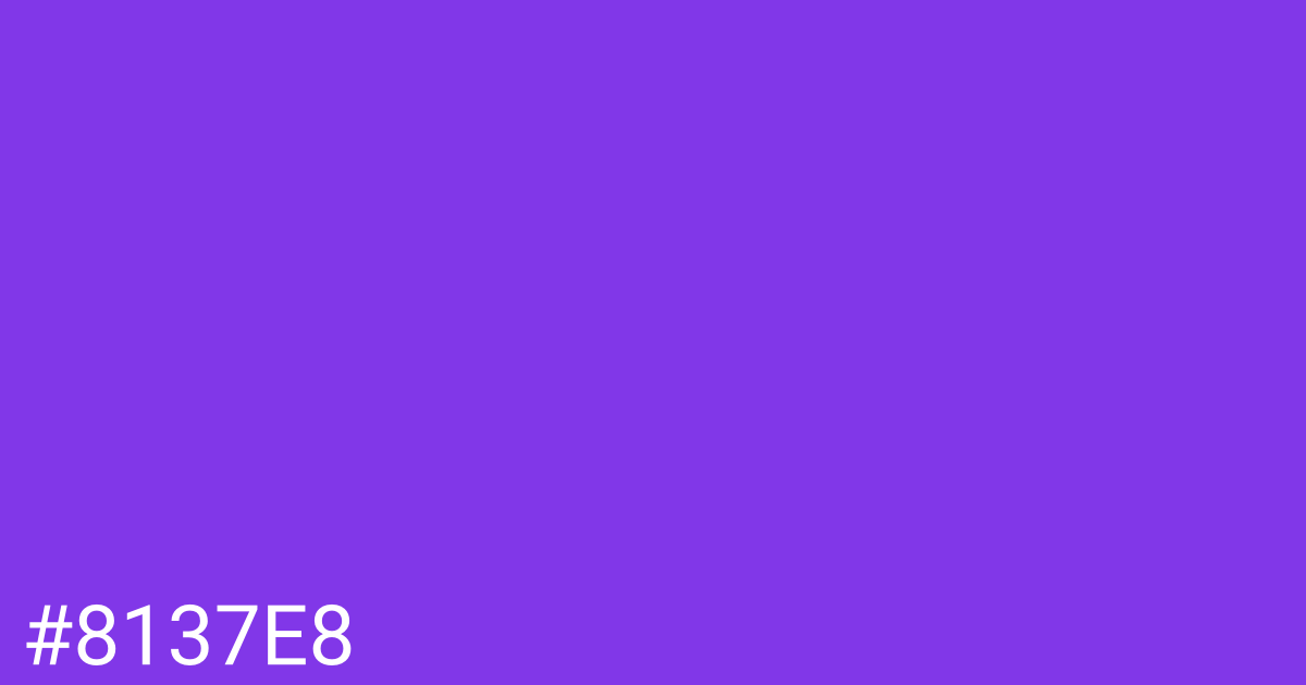 Hex color #8137e8 graphic