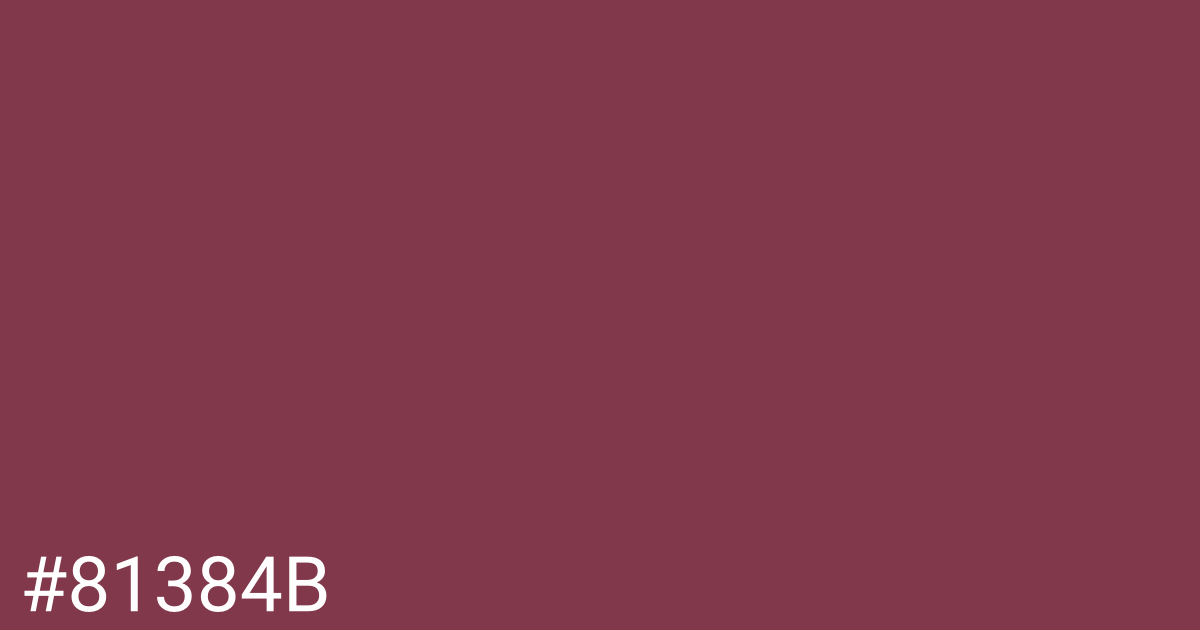 Hex color #81384b graphic