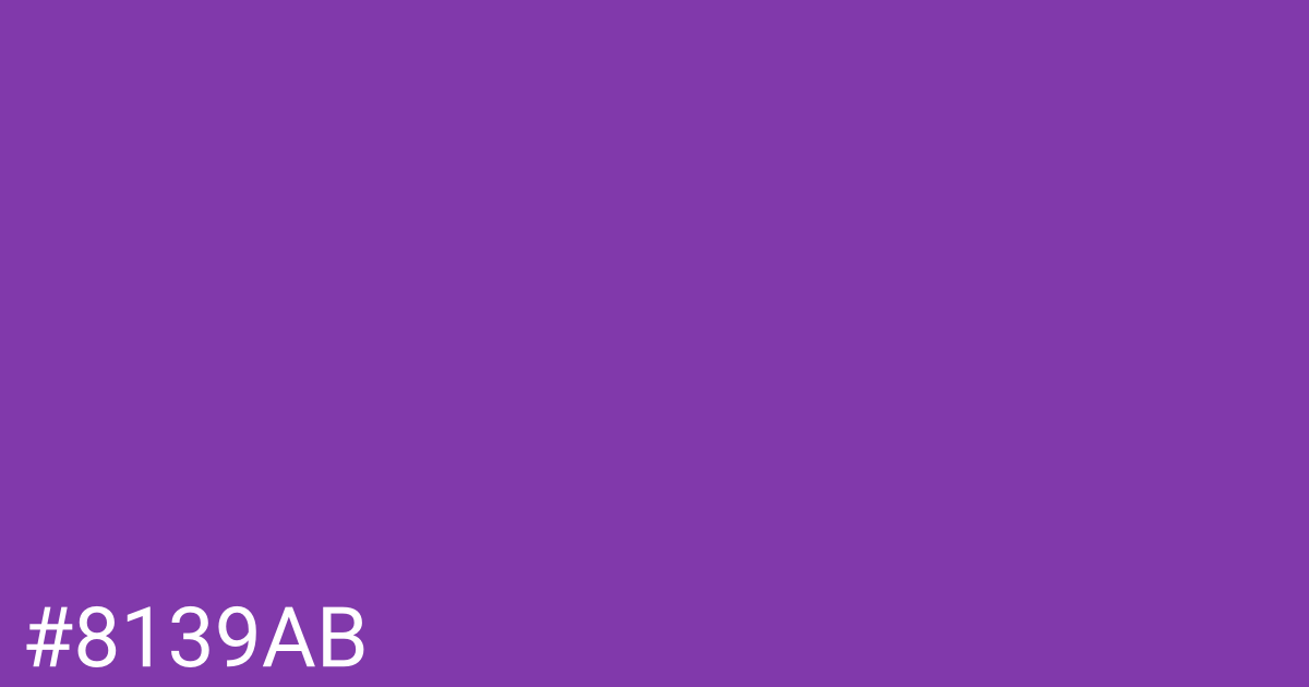 Hex color #8139ab graphic