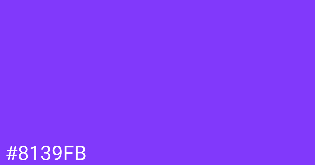 Hex color #8139fb graphic